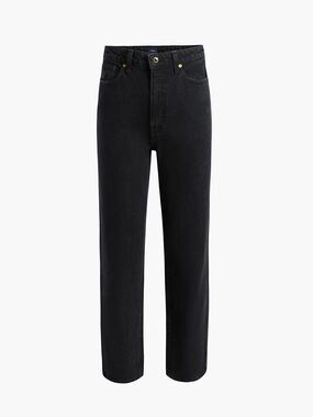 KHAITE Black Straight-Leg Jeans
